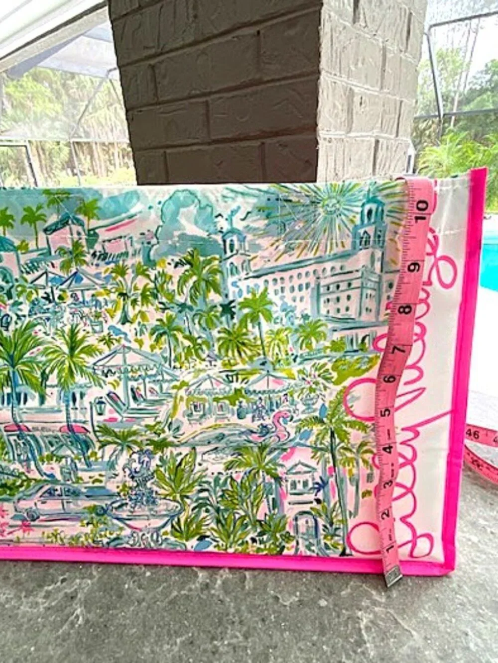 Lilly Pulitzer Reusable Shopping Bag Palm Beach Pink Tote Collectible Medium - Picture 6 of 6